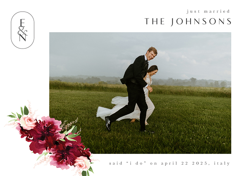 Elegant Flowers - Wedding Announcements