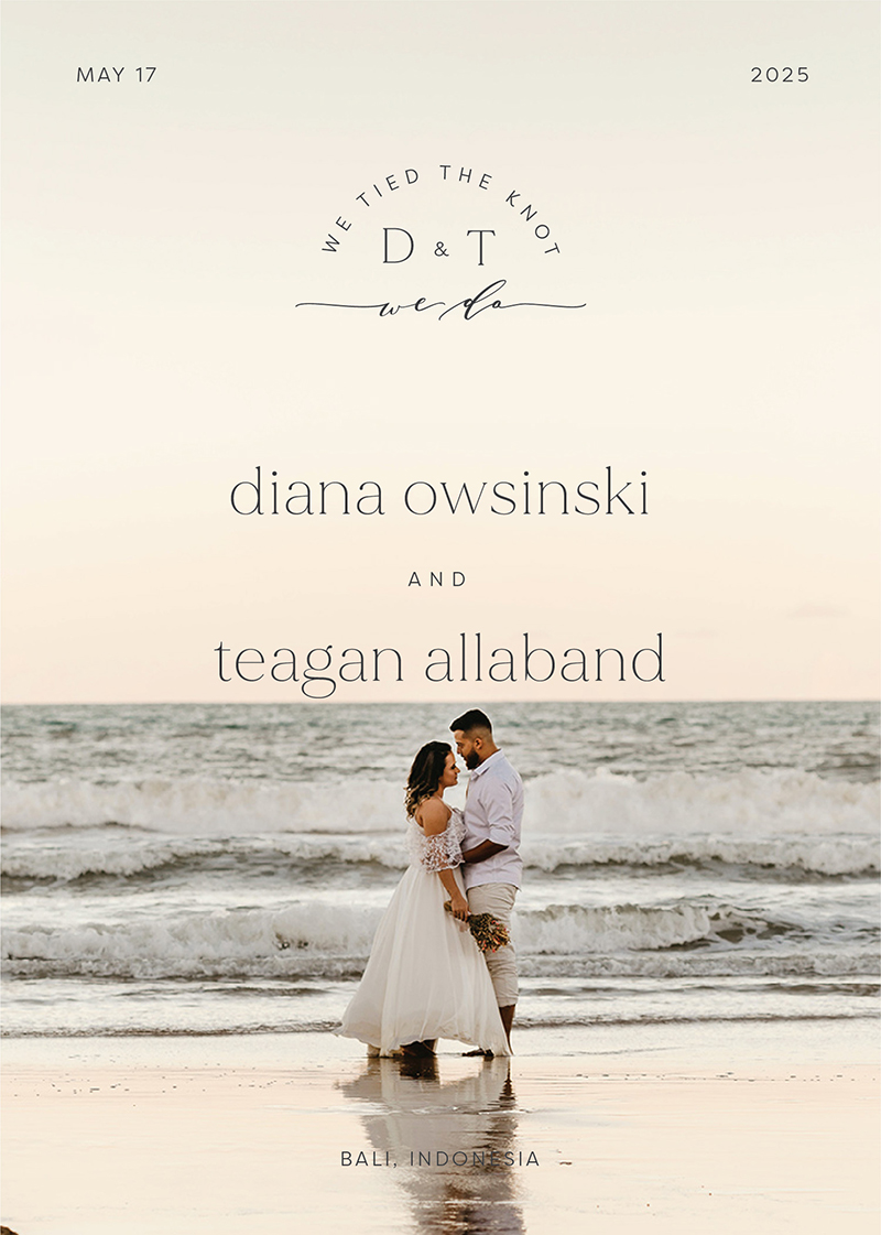Coastal Seaside Wedding Announcements - Digital Printing design preview