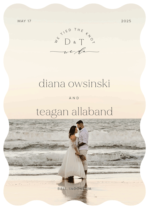 Coastal Seaside - Wedding Announcements
