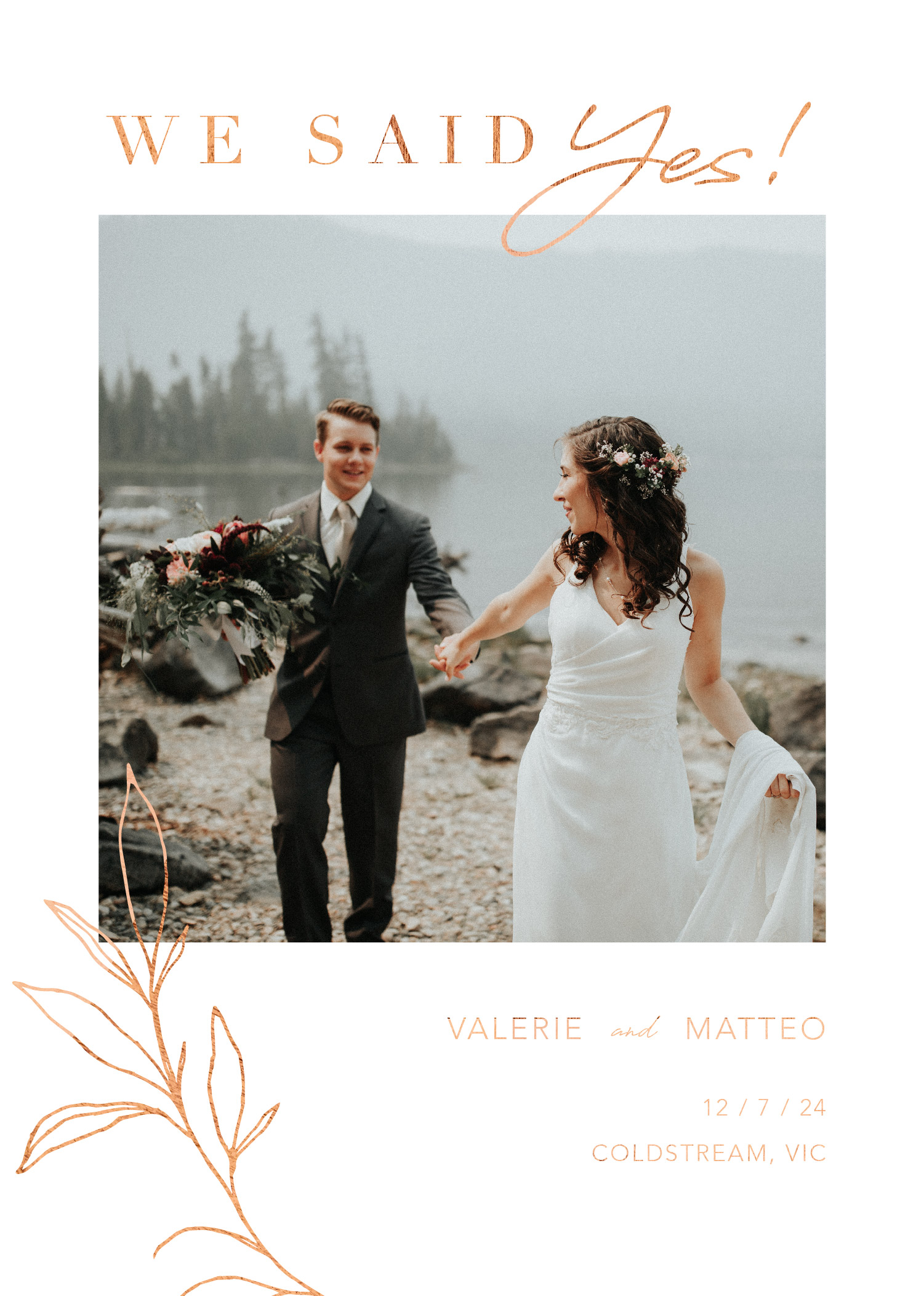 Modern Simplicity Wedding Announcements - Flat Foil design preview