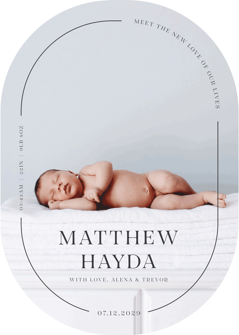 All Minimal Baby Announcements - Digital Printing design preview