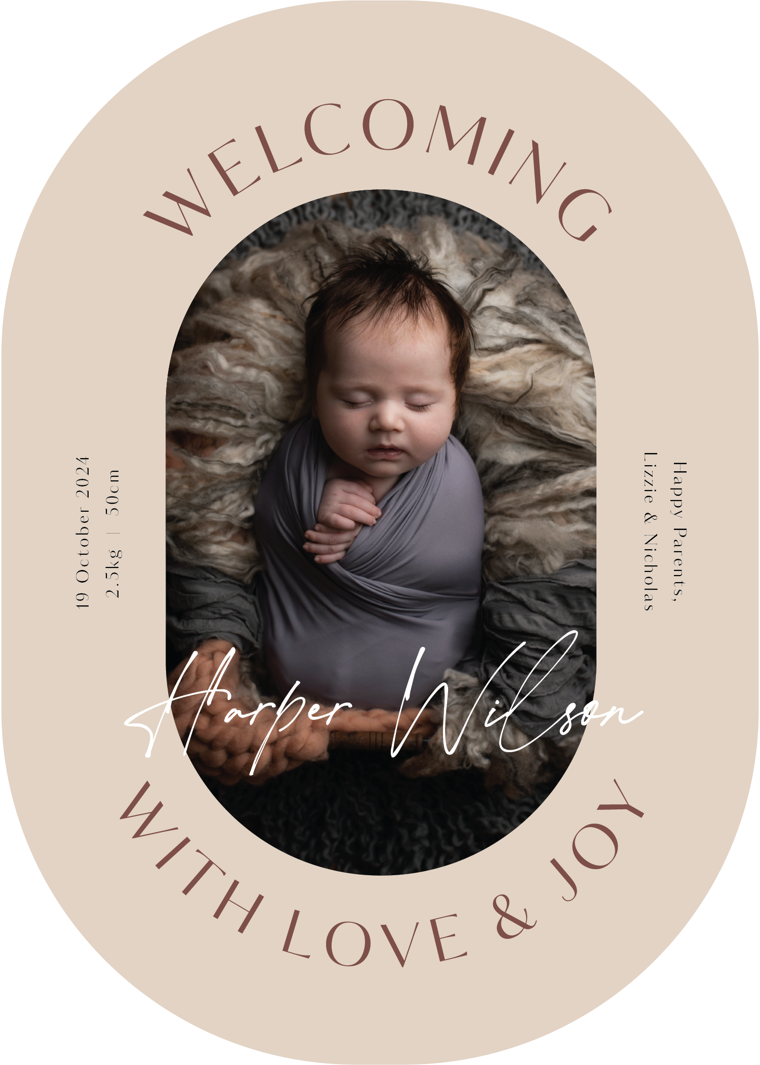 Impressionist Baby Announcements - Digital Printing design preview