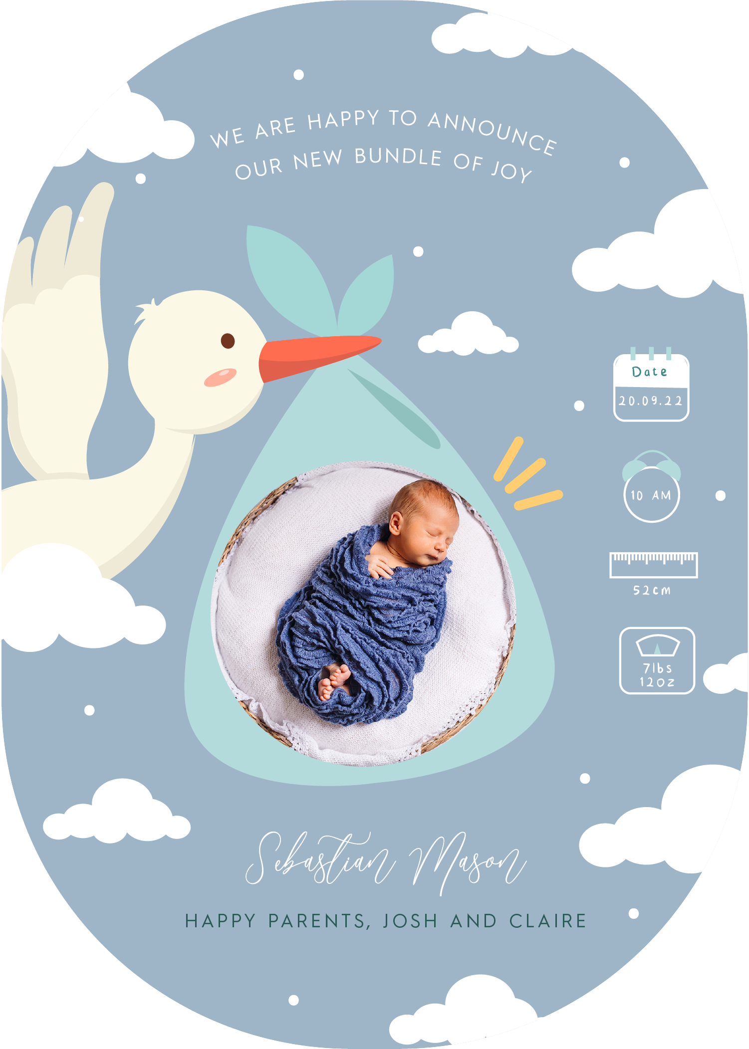 Special Delivery Baby Announcements - Digital Printing design preview