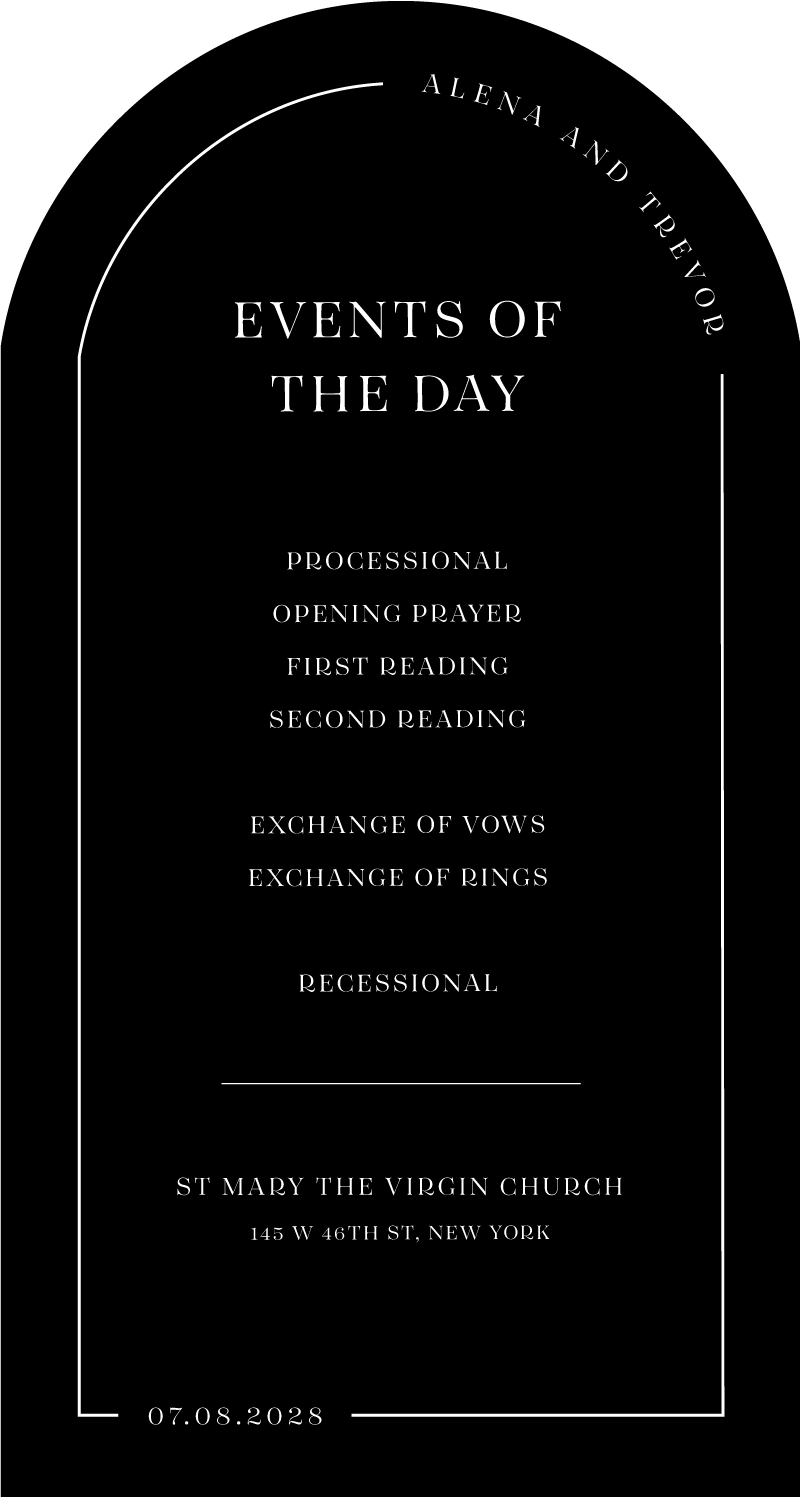 All Minimal Wedding Programs - Digital Printing design preview