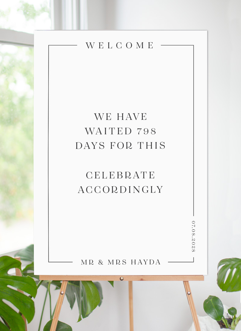 All Minimal Wedding Signs - Digital Printing design preview