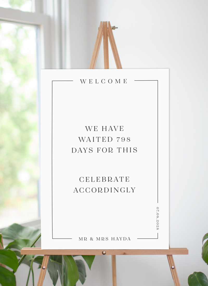 All Minimal Wedding Signs - Digital Printing design preview