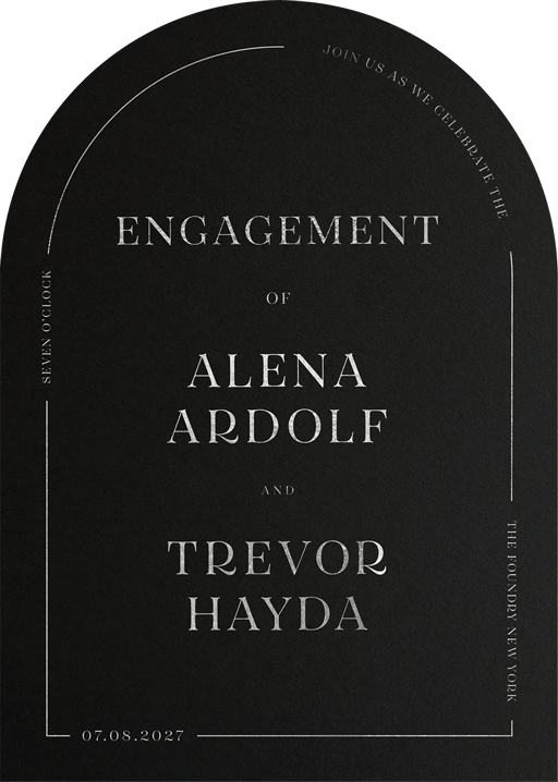 All Minimal Engagement Invitations - Colour Stock + Foil design preview