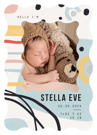 Abstract Slumber - Baby Announcements