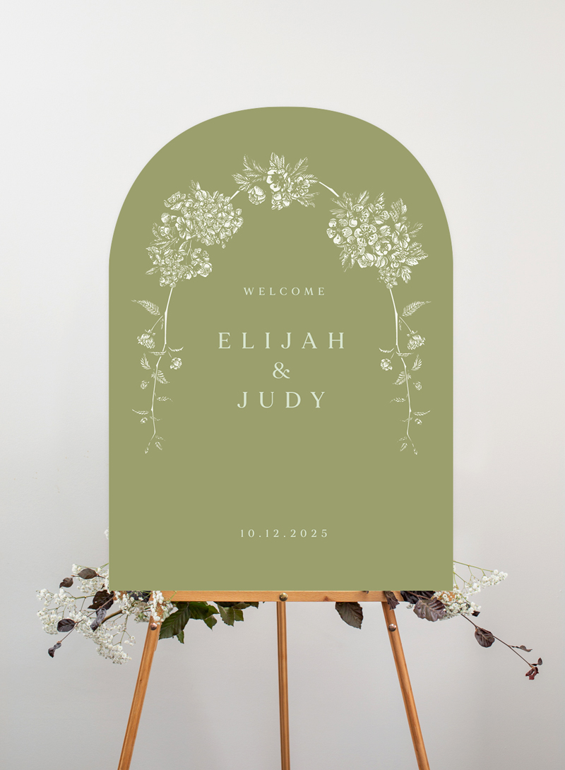 Visco Garden Wedding Signs - Digital Printing design preview