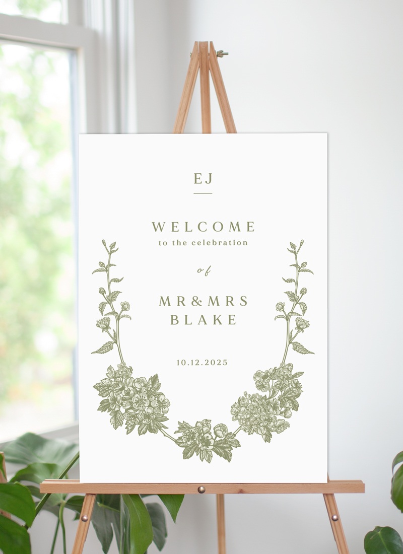 Visco Garden Wedding Signs - Digital Printing design preview