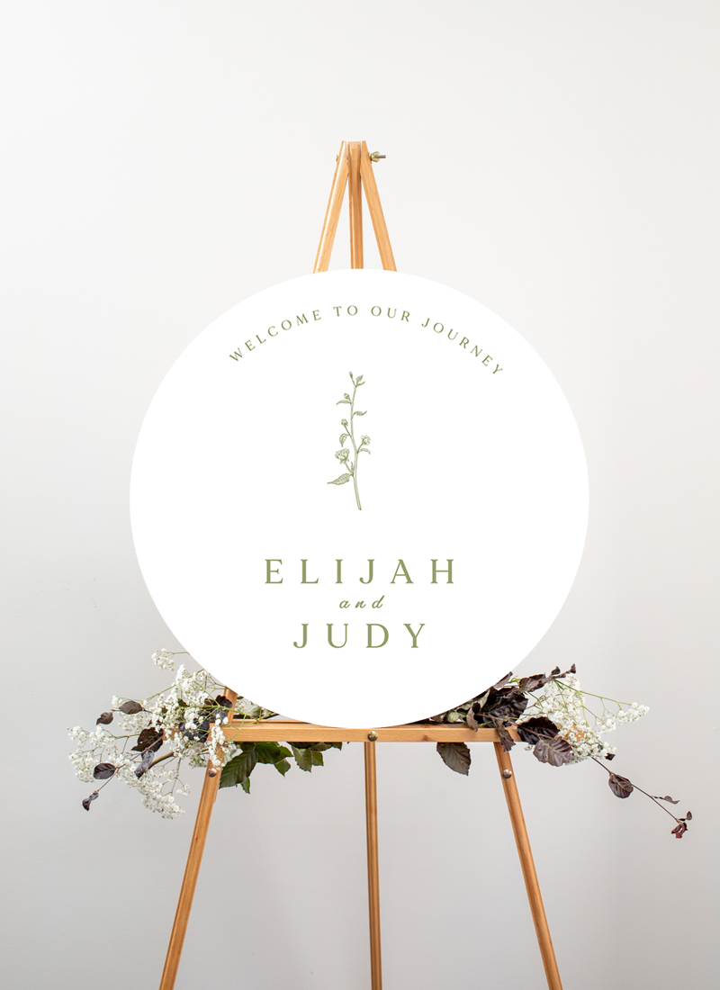 Visco Garden Wedding Signs - Digital Printing design preview