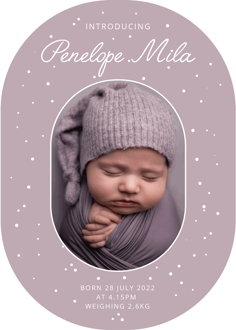 Baby Speckles - Baby Announcements