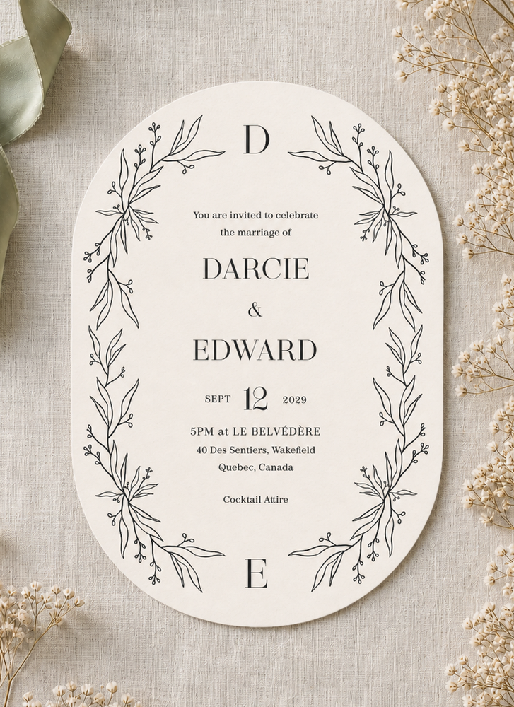 Herbarium Wedding Invitations - Digital Printing design preview