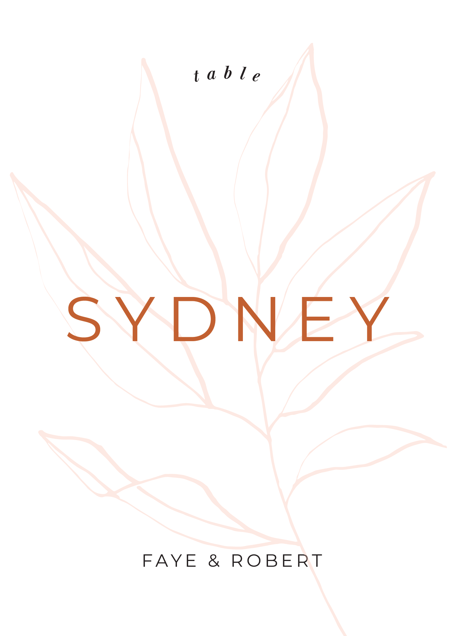 Rustic Leaves Table Numbers - Digital Printing design preview