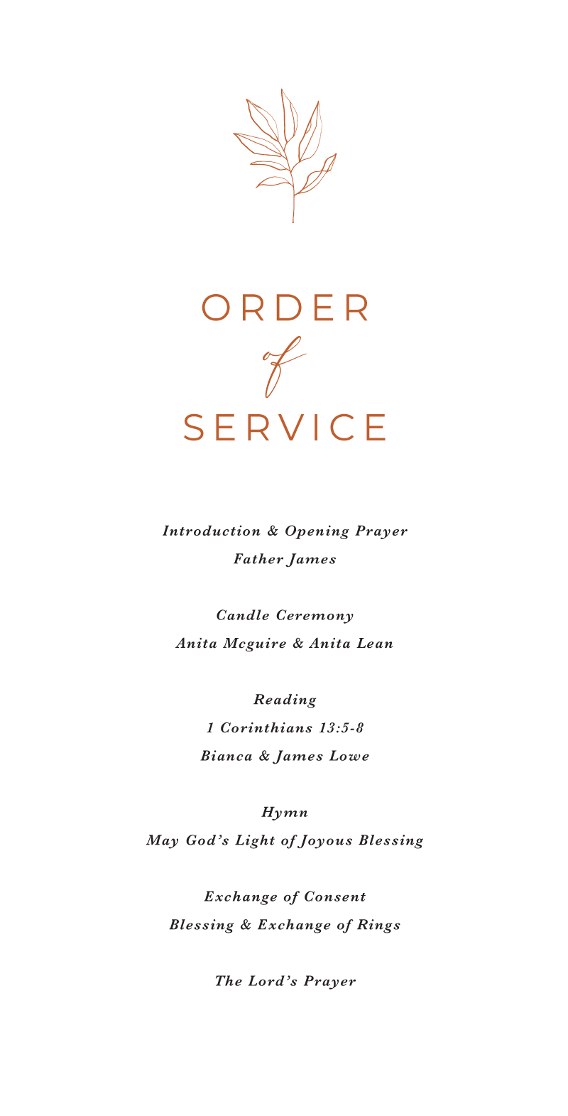 Rustic Leaves Wedding Programs - Digital Printing design preview