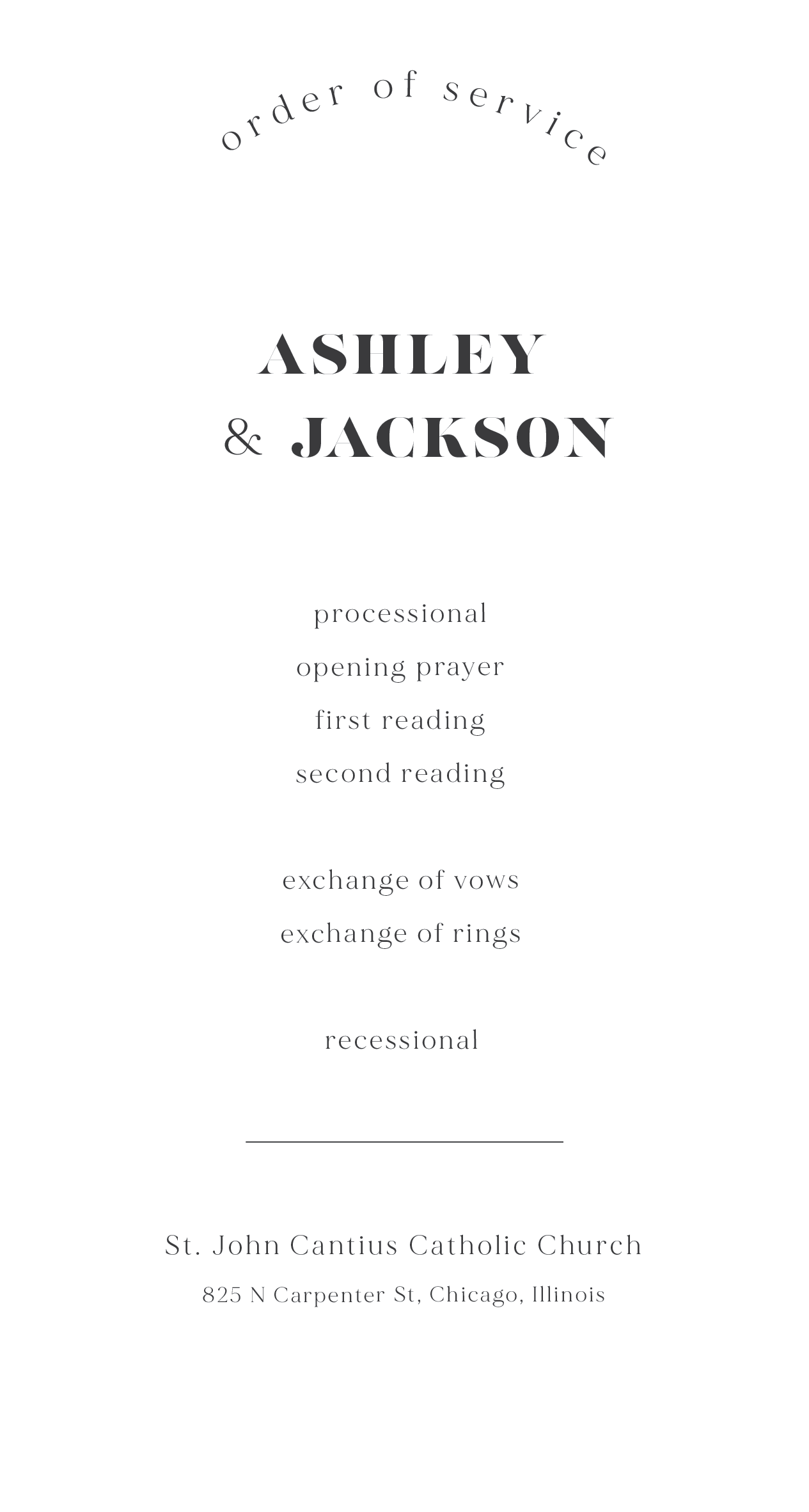 Arch Addiction Wedding Programs - Digital Printing design preview