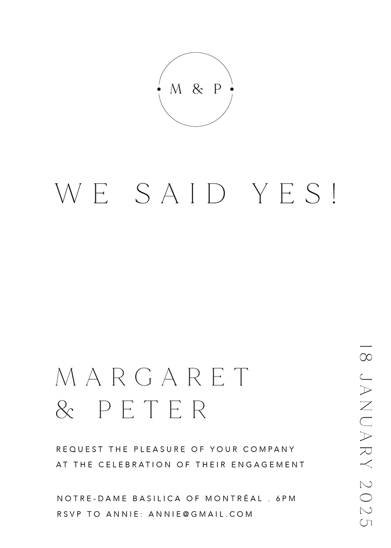 Arch Lines - Engagement Invitations