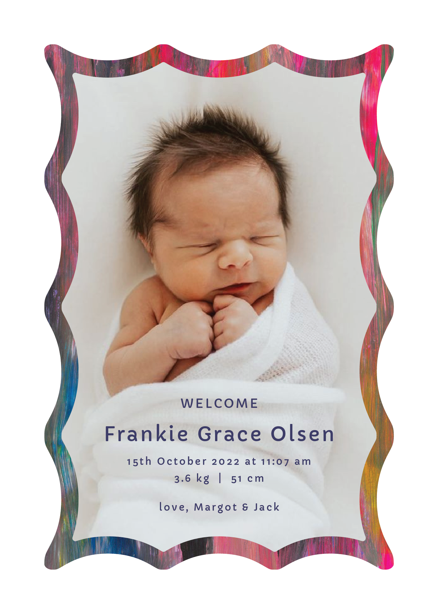 Baby Cheeks and Toes - Baby Announcements