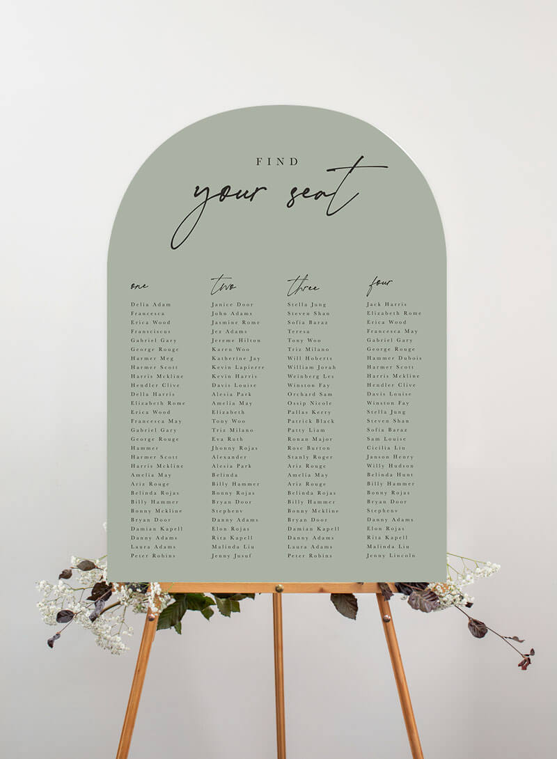 Summer Montage Wedding Seating Chart - Digital Printing design preview