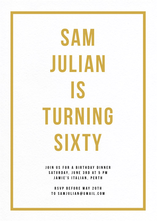 Fabulous birthday invitation design from Paperlust.