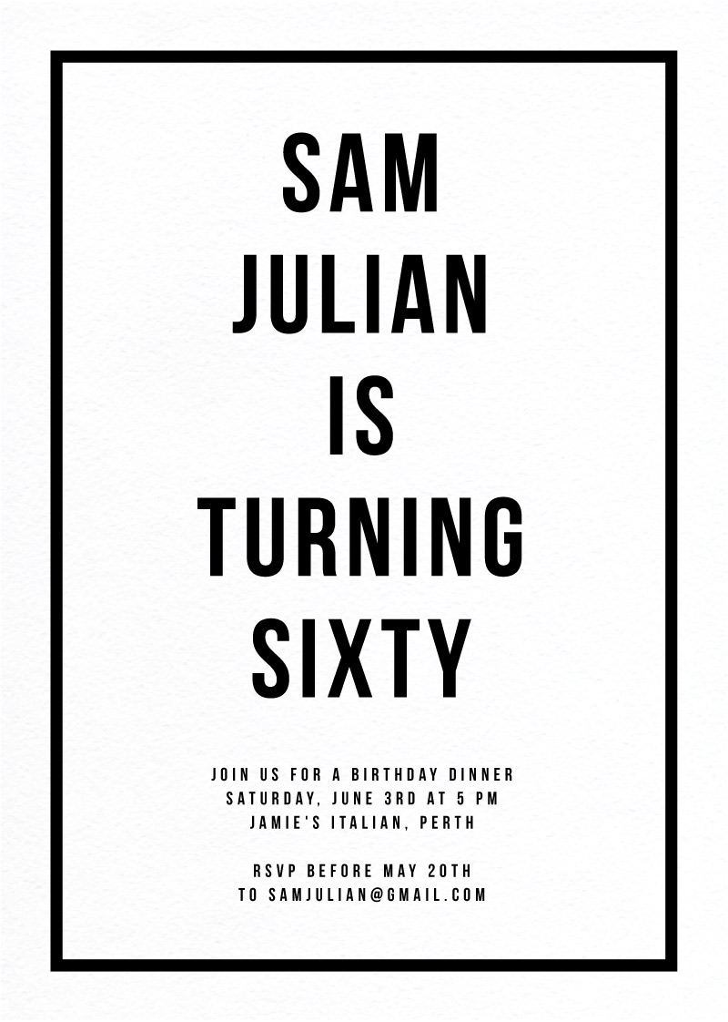 Fabulous - Birthday Invitations