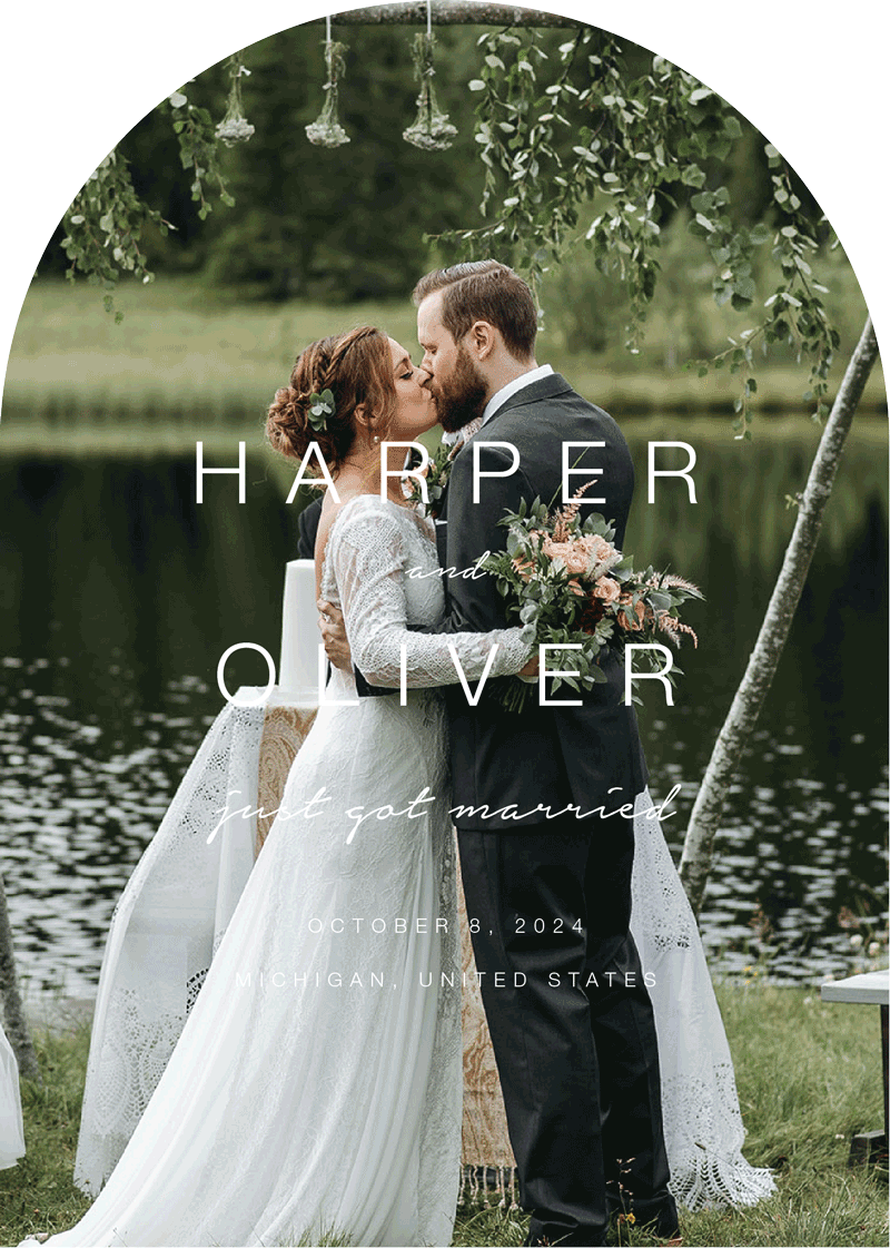 Shape Of Love Wedding Announcements - Digital Printing design preview