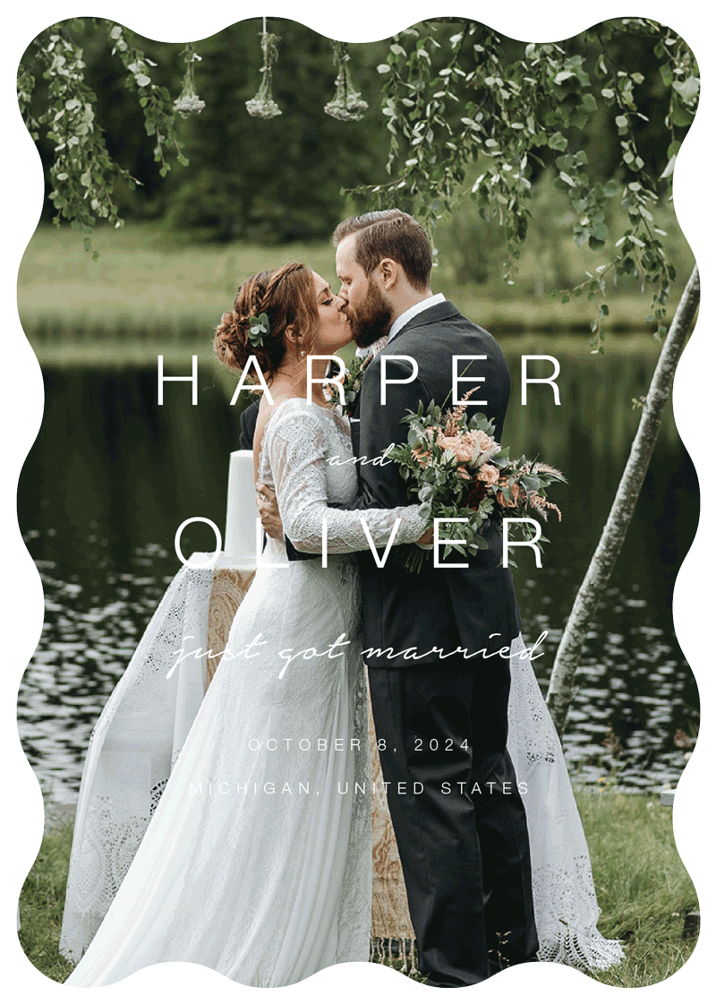 Shape Of Love Wedding Announcements - Digital Printing design preview