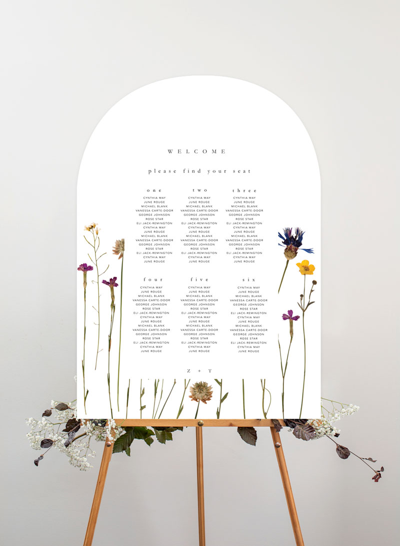 Flora - Wedding Seating Chart