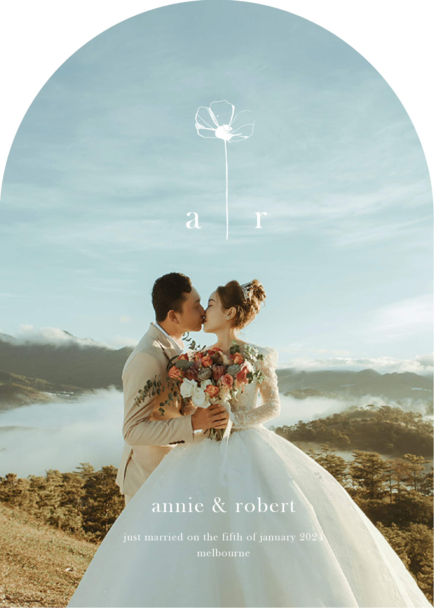 Delicate Poppy Wedding Announcements - Digital Printing design preview