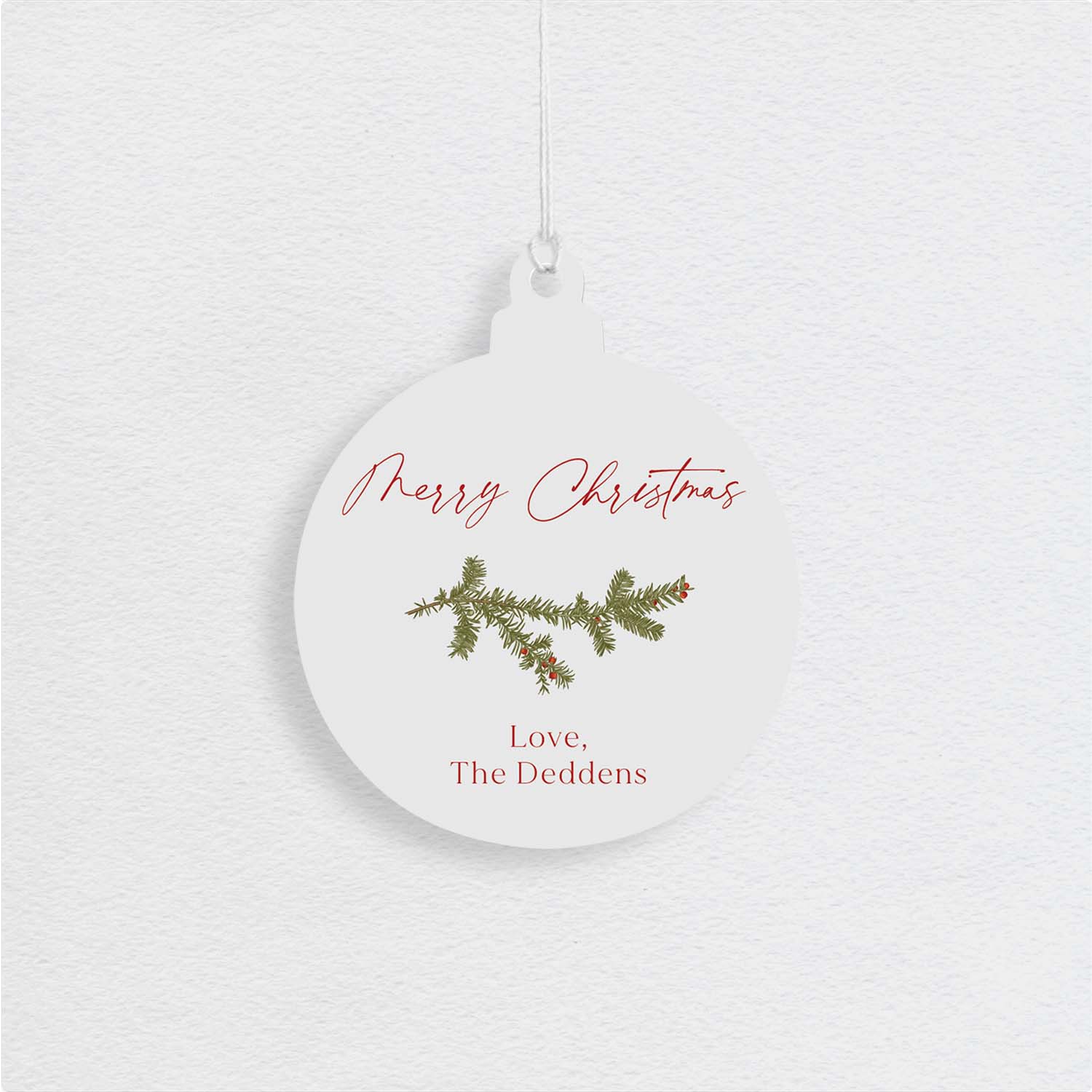 Grey Bauble - Christmas Swing Tags