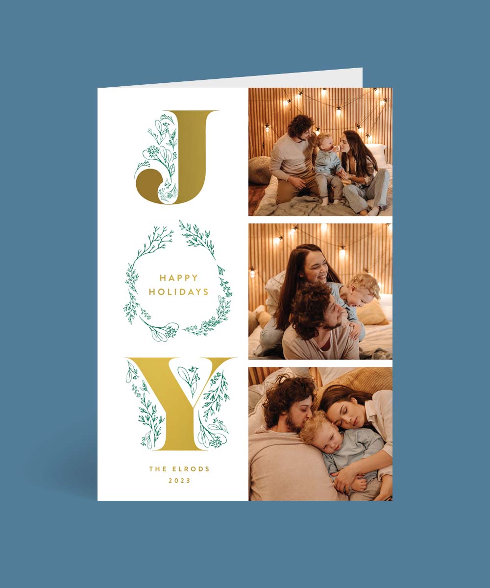 Our Joy Christmas Cards - Metallic Prints design preview