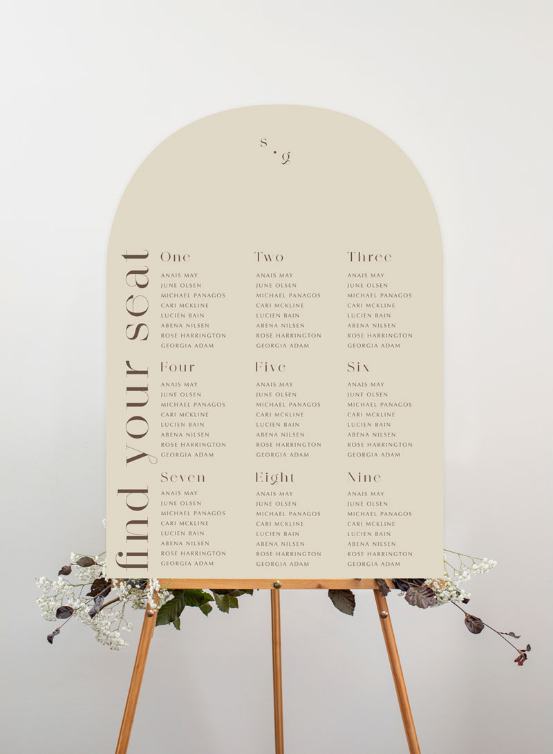 Sommer - Wedding Seating Chart