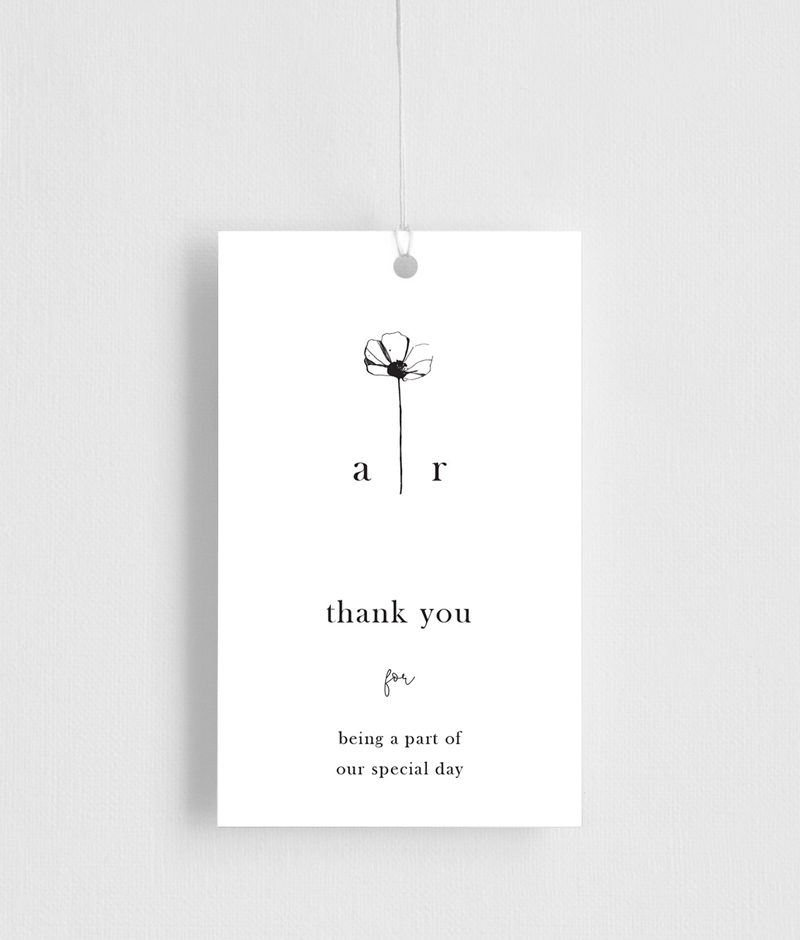 Delicate Poppy Gift Tags - Digital Printing design preview