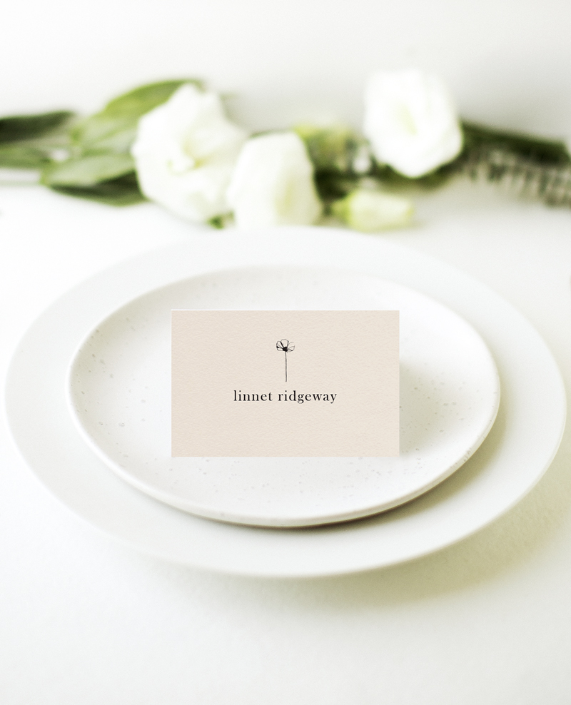 Delicate Poppy Wedding Place Cards - Digital Printing design preview