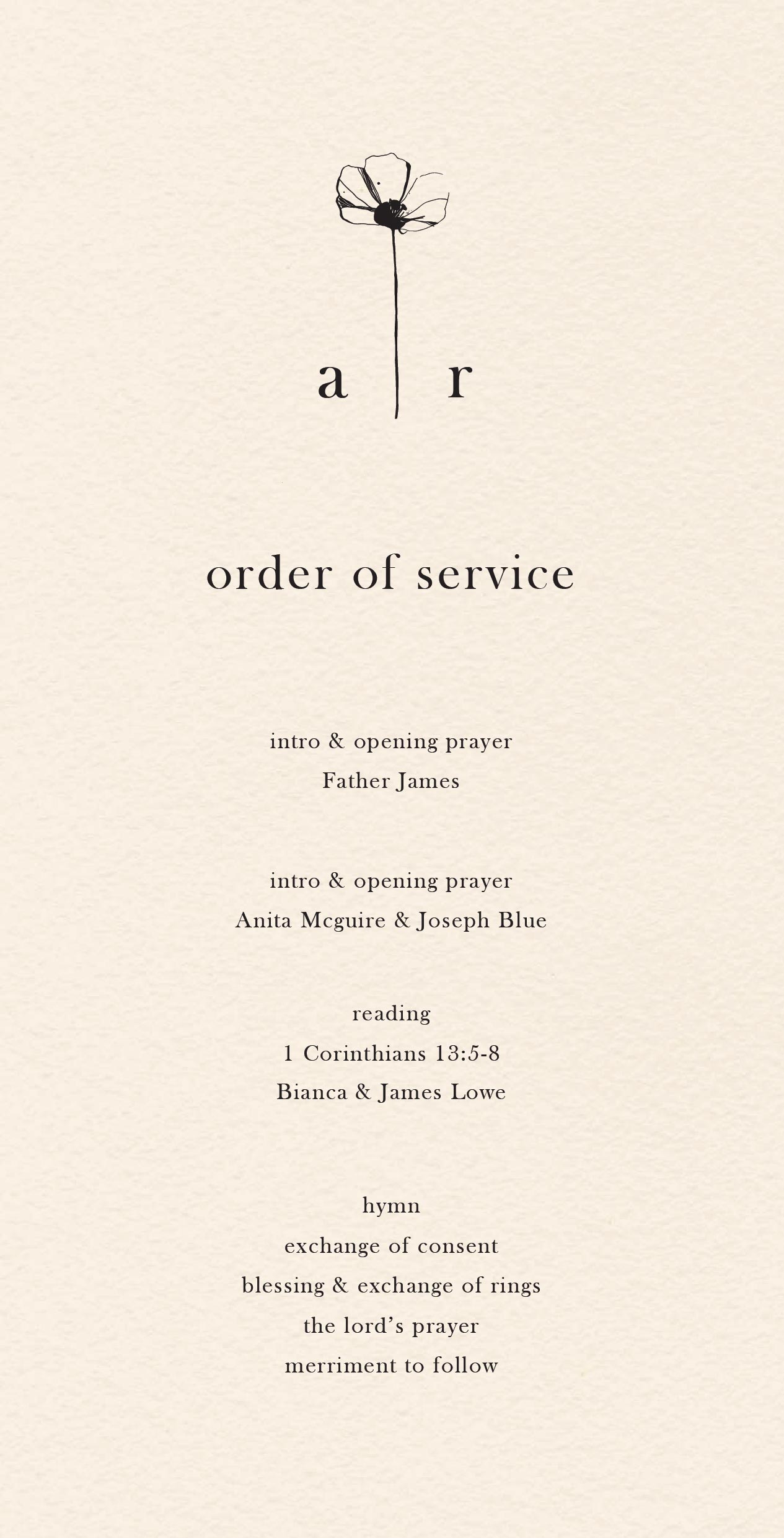 Delicate Poppy Wedding Programs - Digital Printing design preview
