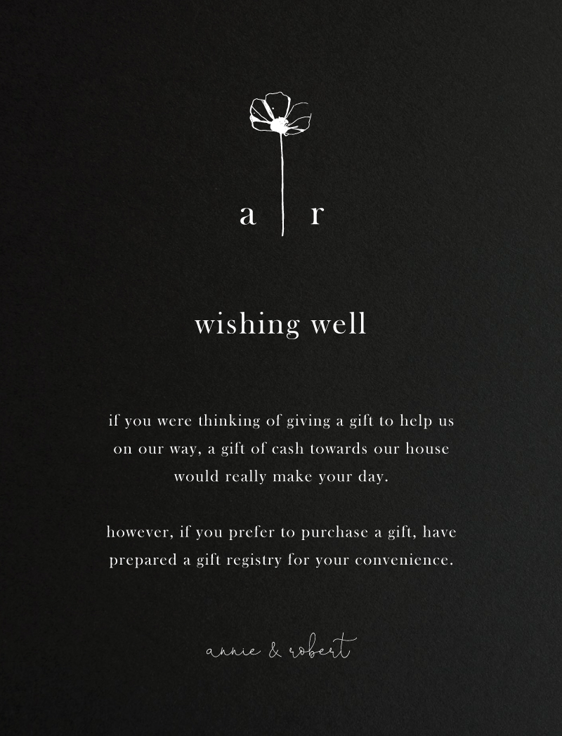 Delicate Poppy Wishing Well - White Ink design preview
