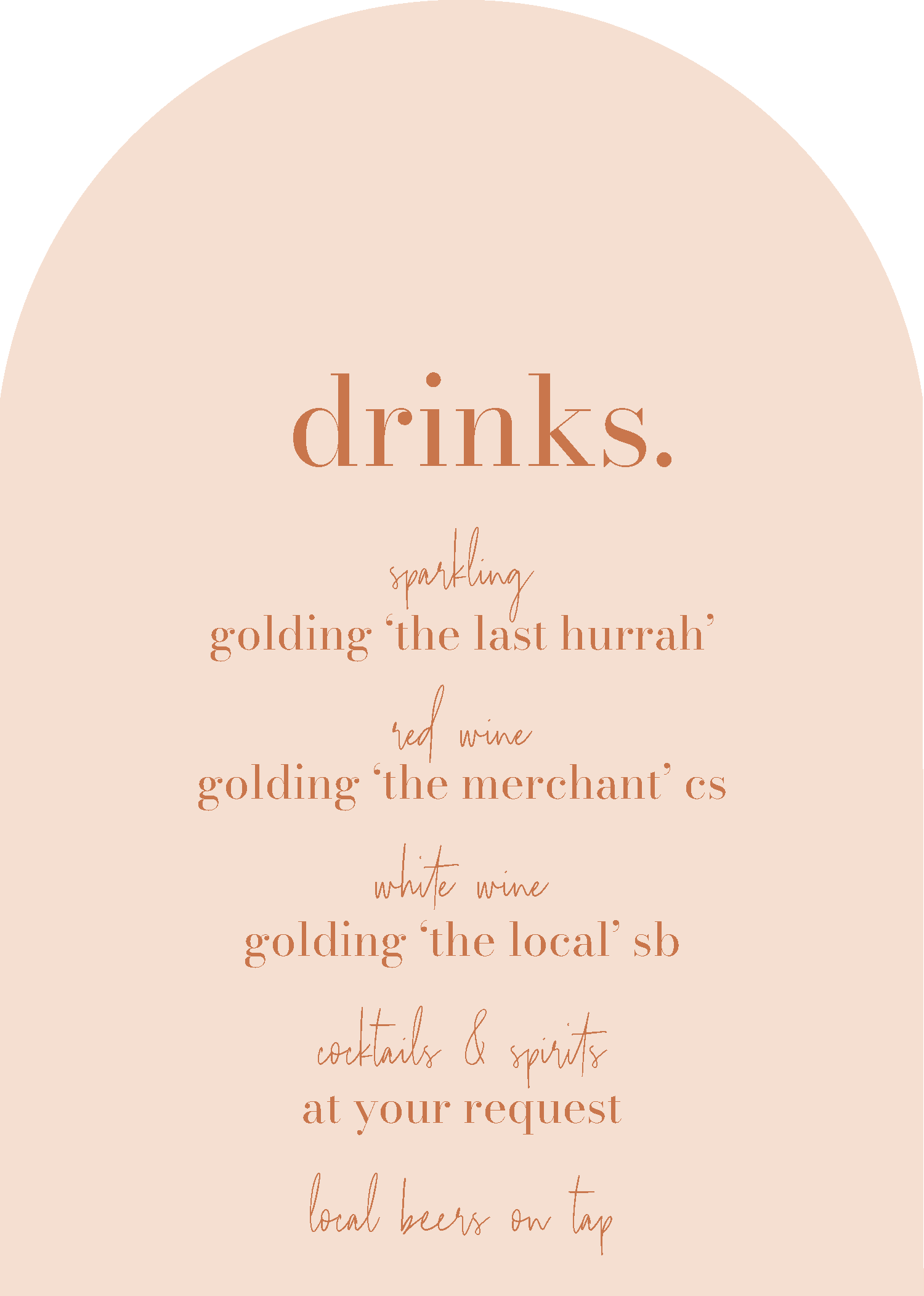 Arch Love Wedding Menu - Digital Printing design preview