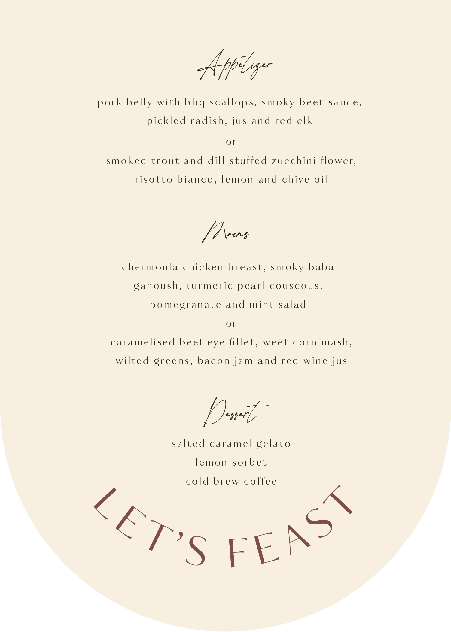 Impressionist Wedding Menu - Digital Printing design preview
