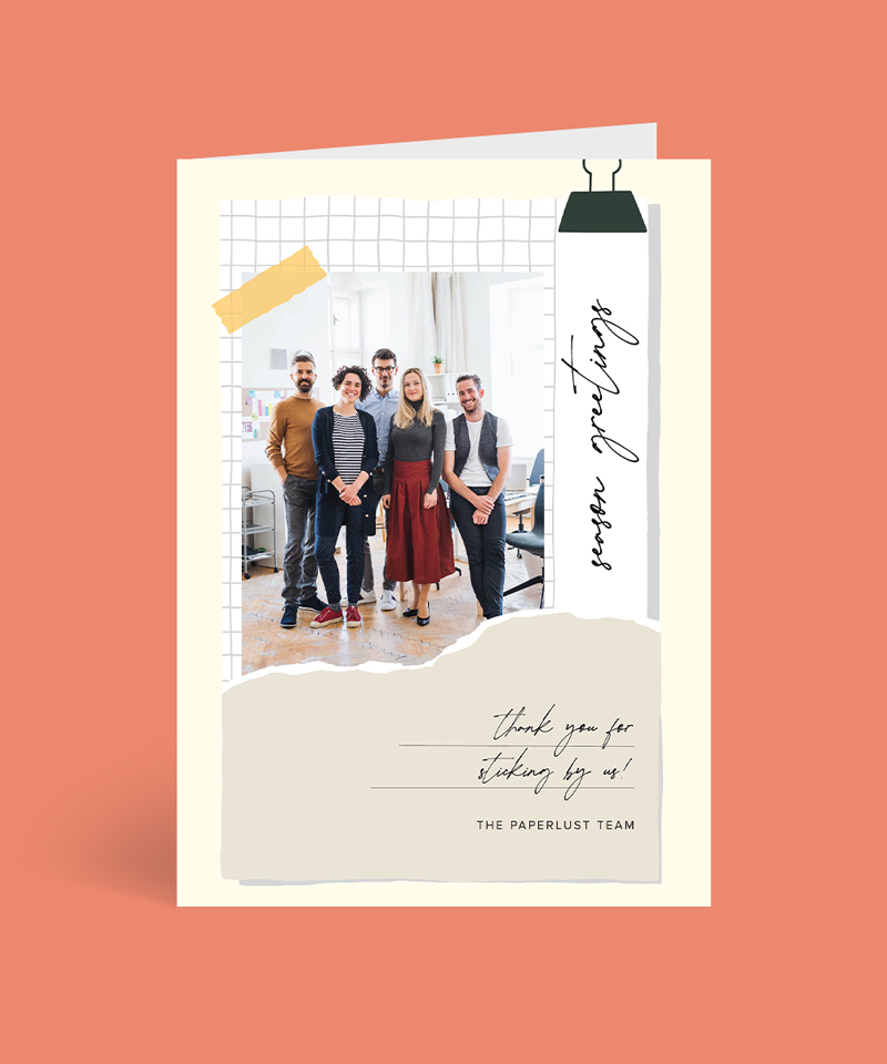 Sticking By Business Christmas Cards - Digital Printing design preview