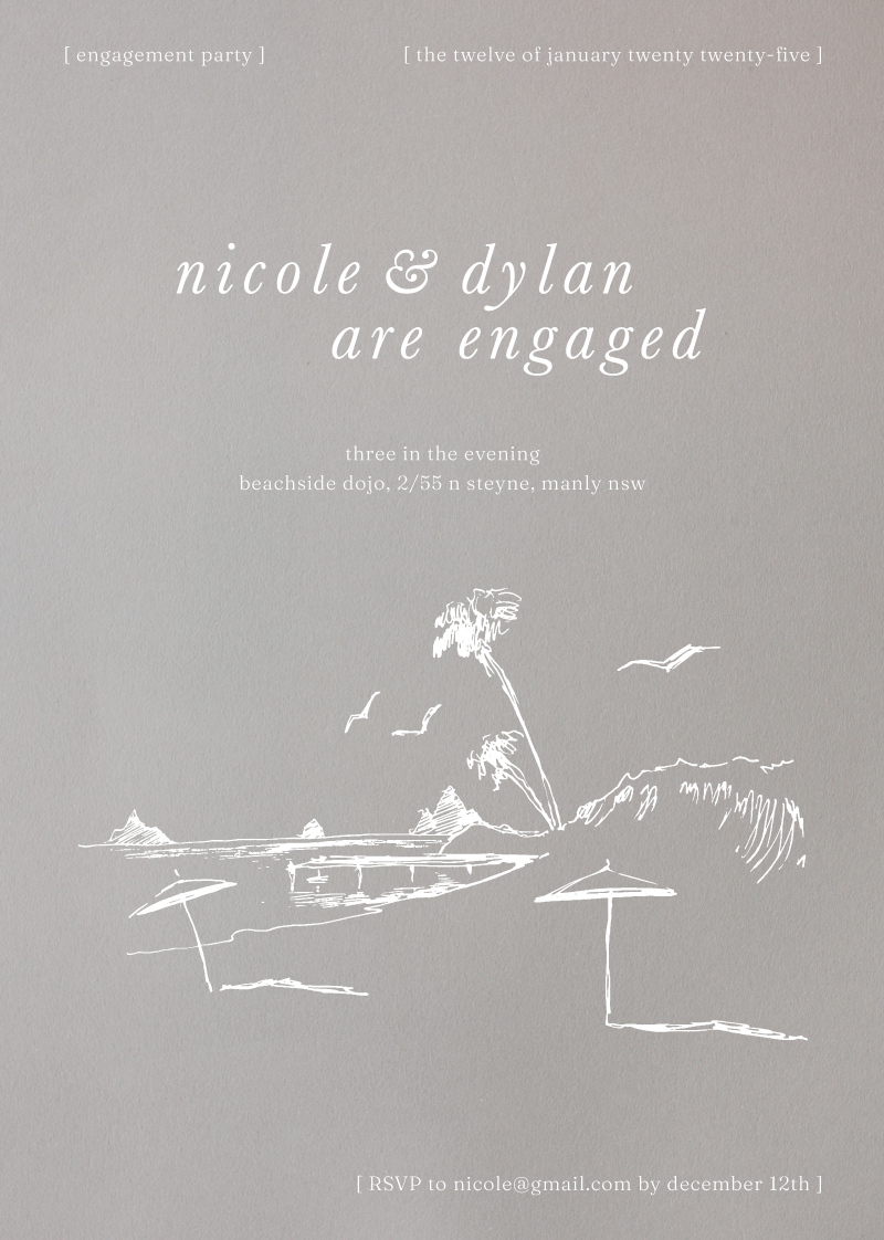 Ipanema - Engagement Invitations