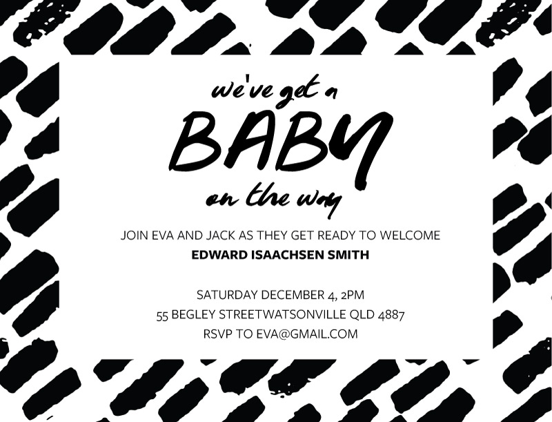 Brushed Baby Baby Shower Invitations - Digital Printing design preview