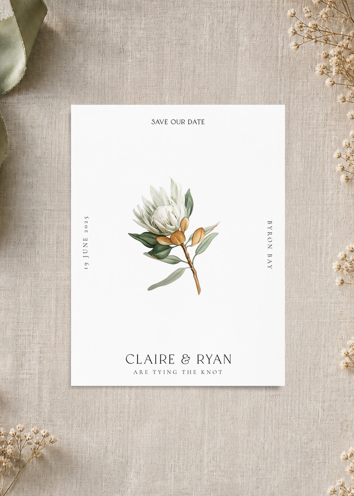 Protea Save The Date - Digital Printing design preview