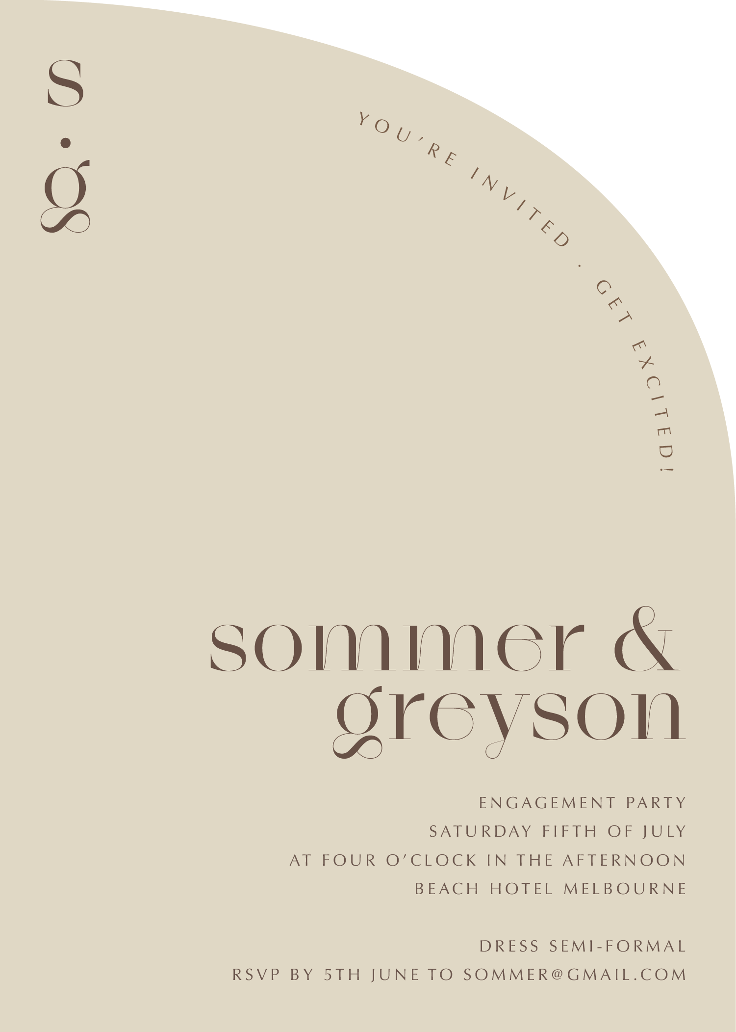Sommer Engagement Invitations - Digital Printing design preview