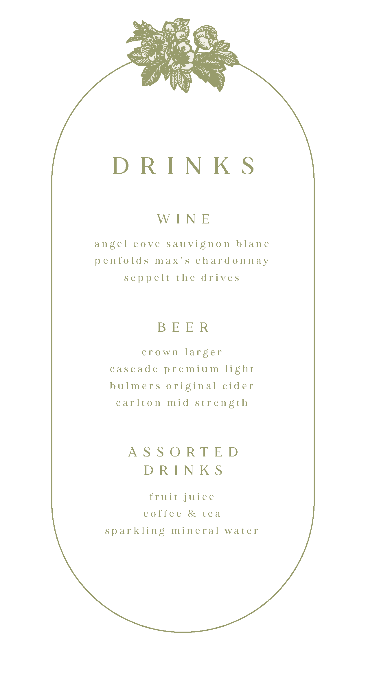 Visco Garden Wedding Menu - Digital Printing design preview