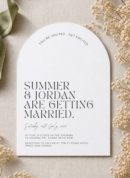 Sage wedding invitation design from Paperlust.