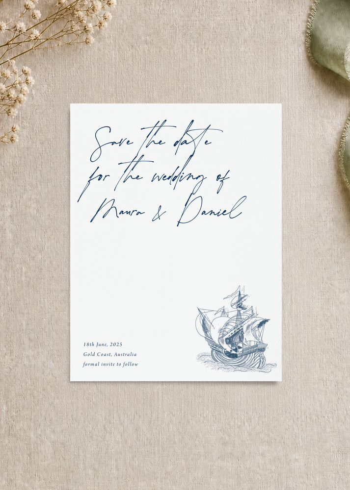 A Voyage Save The Date - Digital Printing design preview