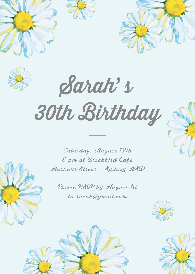 Blissful Birthday - Birthday Invitations
