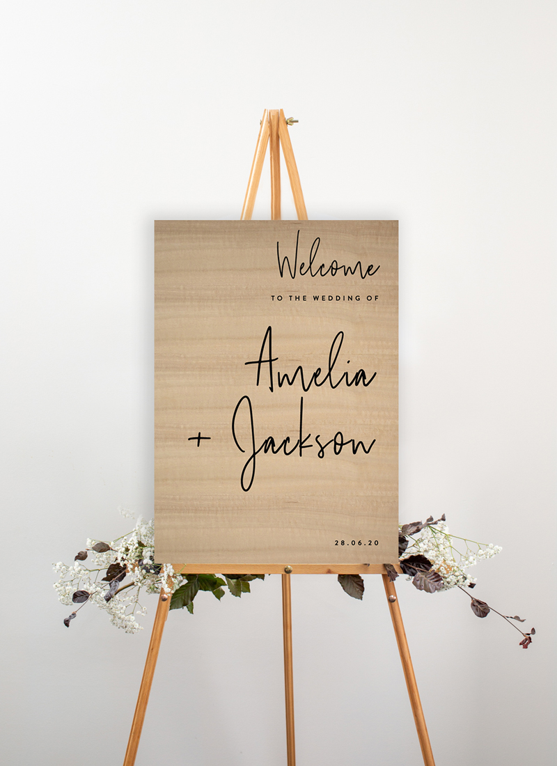 Linear Wedding Signs - Digital Printing design preview