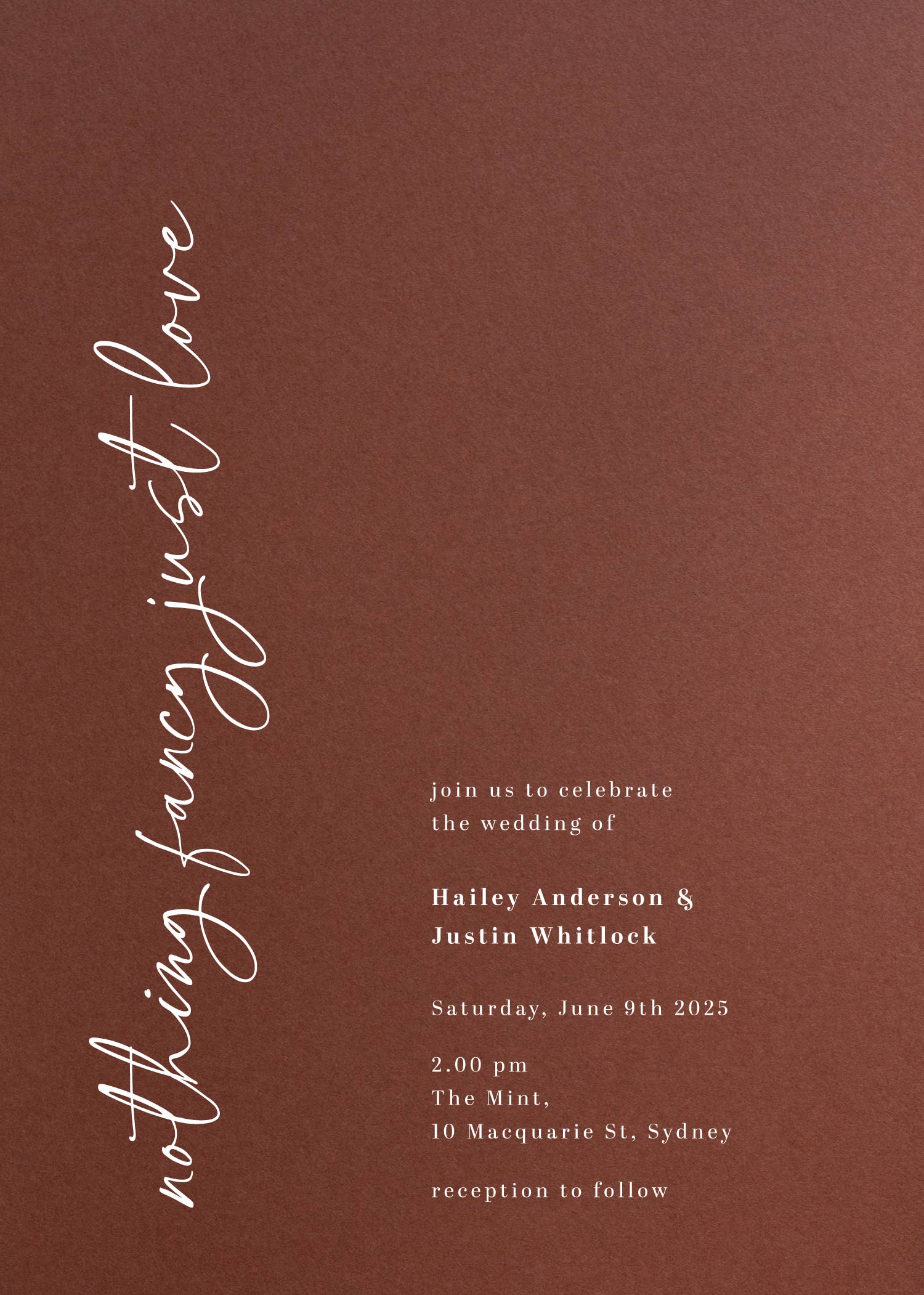 Align Wedding Anniversary Invitations - White Ink design preview