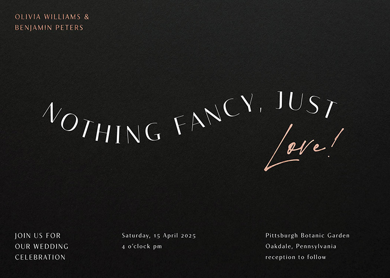 All We Need Is Love Wedding Anniversary Invitations - Colour Stock + Foil design preview